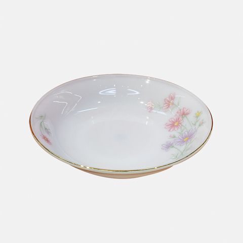 Đĩa sâu đại họa tiết Hoa màu hồng