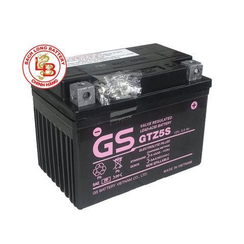 Ắc Quy GS MF GTZ5S (12V-3.5AH), Ắc Quy XE MÁY GS