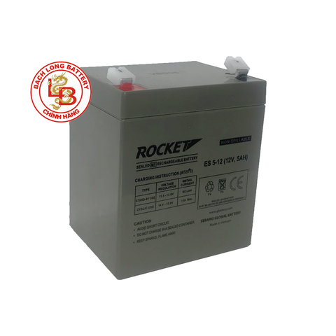 Ắc Quy ROCKET ES5-12 (5V-12AH) | BÌNH Ắc Quy KHÔ GEL| BÌNH Ắc Quy MIỄN BẢO DƯỠNG | BÌNH Ắc Quy THÁI LAN | BÌNH Ắc Quy EAGLE | BÌNH Ắc Quy CHO THIẾT BỊ VIỄN THÔNG, CÔNG NGHIỆP, NĂNG LƯỢNG MẶT TRỜI