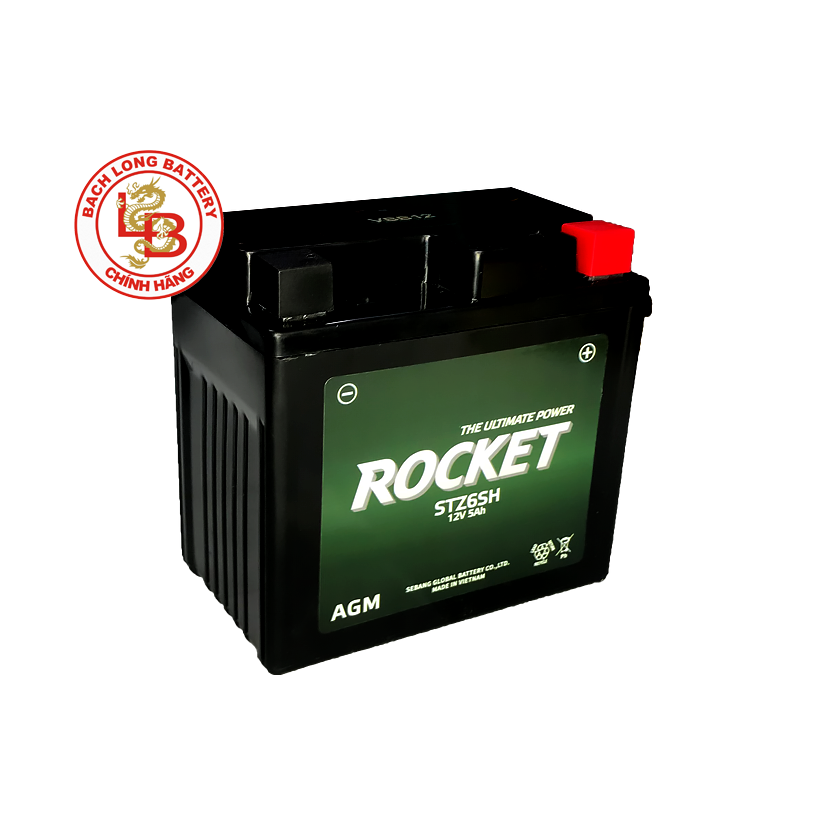  Ắc Quy ROCKET STZ6SH (12V-5AH) 