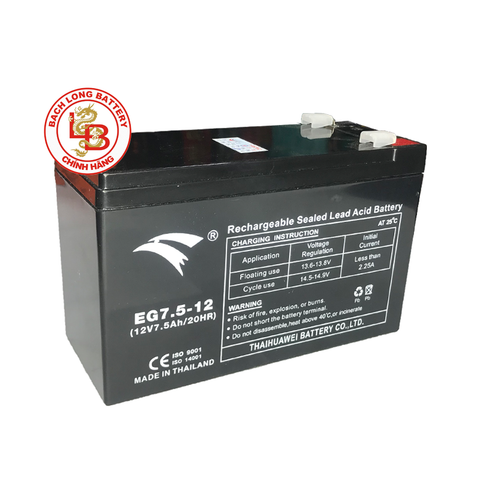 Ắc Quy EAGLE EG7.5-12 (12V-7.5AH) | BÌNH Ắc Quy KHÔ GEL| BÌNH Ắc Quy MIỄN BẢO DƯỠNG | BÌNH Ắc Quy THÁI LAN | BÌNH Ắc Quy EAGLE | BÌNH Ắc Quy CHO THIẾT BỊ VIỄN THÔNG, CÔNG NGHIỆP, NĂNG LƯỢNG MẶT TRỜI