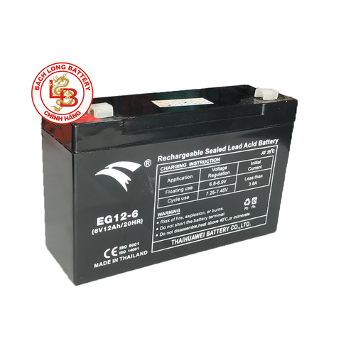 Ắc Quy EAGLE EG12-6 (6V-12AH) | BÌNH Ắc Quy KHÔ GEL| BÌNH Ắc Quy MIỄN BẢO DƯỠNG | BÌNH Ắc Quy THÁI LAN | BÌNH Ắc Quy EAGLE | BÌNH Ắc Quy CHO THIẾT BỊ VIỄN THÔNG, CÔNG NGHIỆP, NĂNG LƯỢNG MẶT TRỜI