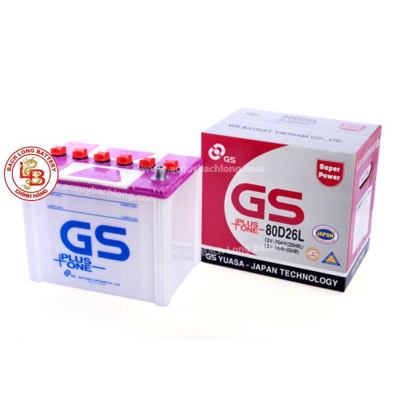 Ắc Quy GS 80D26L (12V-70Ah)