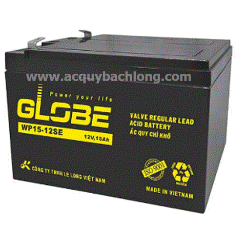  Ắc Quy GLOBE WP15-12SE (12V-15Ah) 