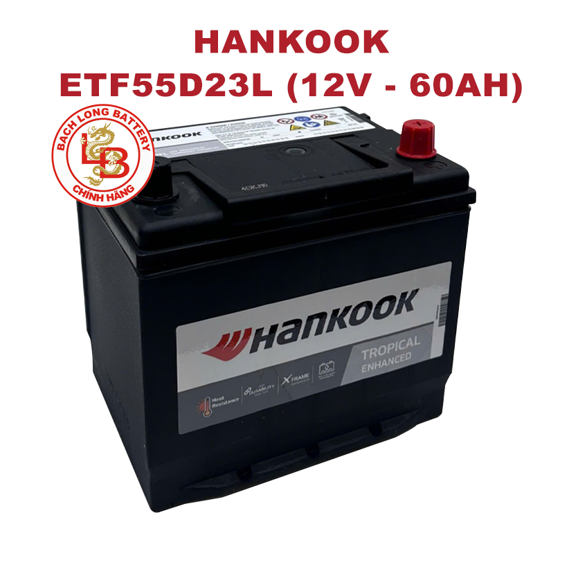 Ắc Quy HANKOOK ETF 55D23L (12V-60Ah)