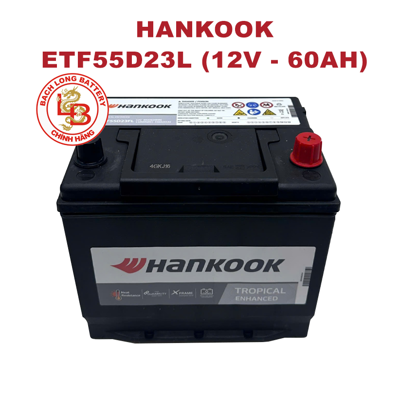 Ắc Quy HANKOOK ETF 55D23L (12V-60Ah)