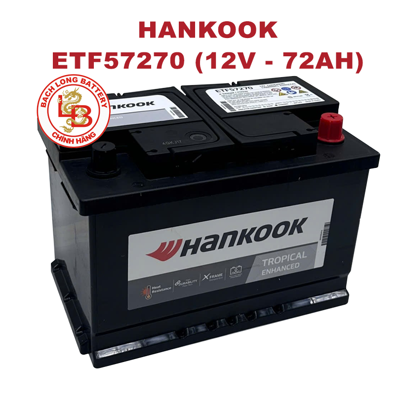 Ắc Quy HANKOOK ETF 57270 (12V-72Ah)