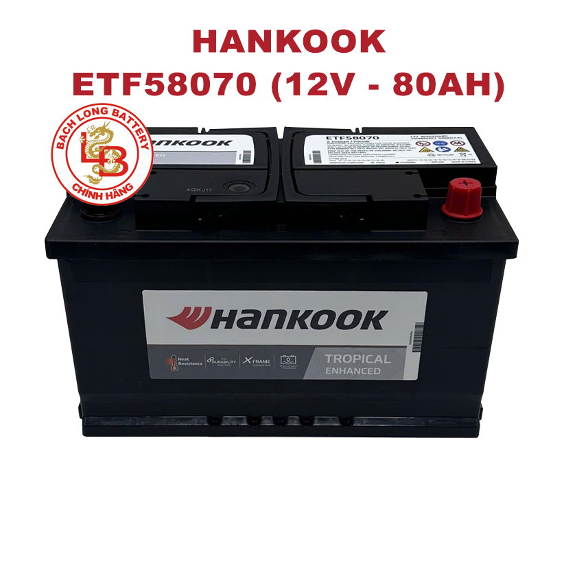 Ắc Quy HANKOOK ETF 58070 (12V-80Ah)