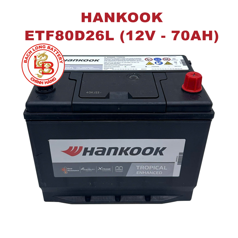Ắc Quy HANKOOK ETF 80D26L (12V-70Ah)
