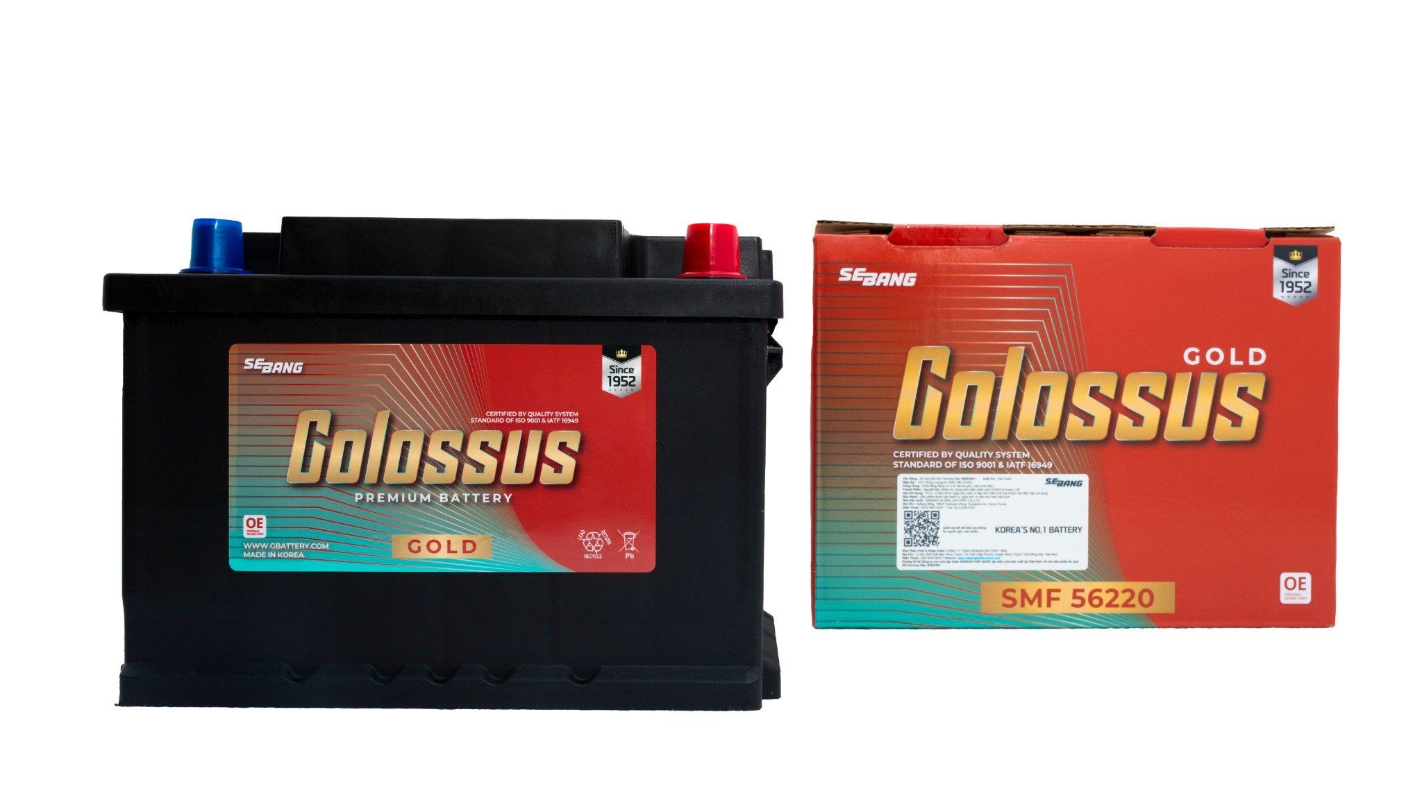 Ắc Quy COLOSSUS SMF 56220 (12V-62Ah)