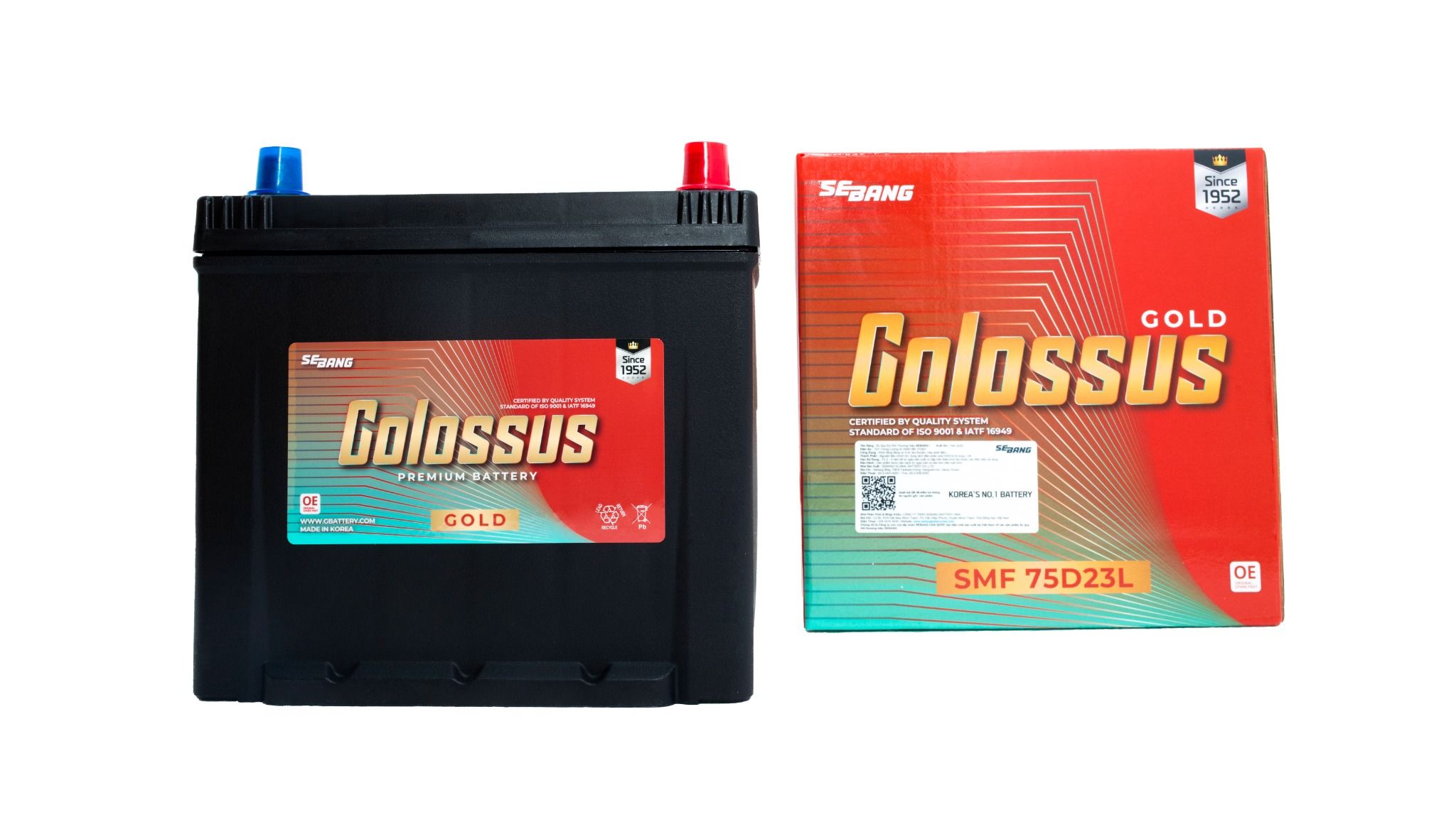  Ắc Quy COLOSSUS SMF 75D23L (12V-65Ah) 