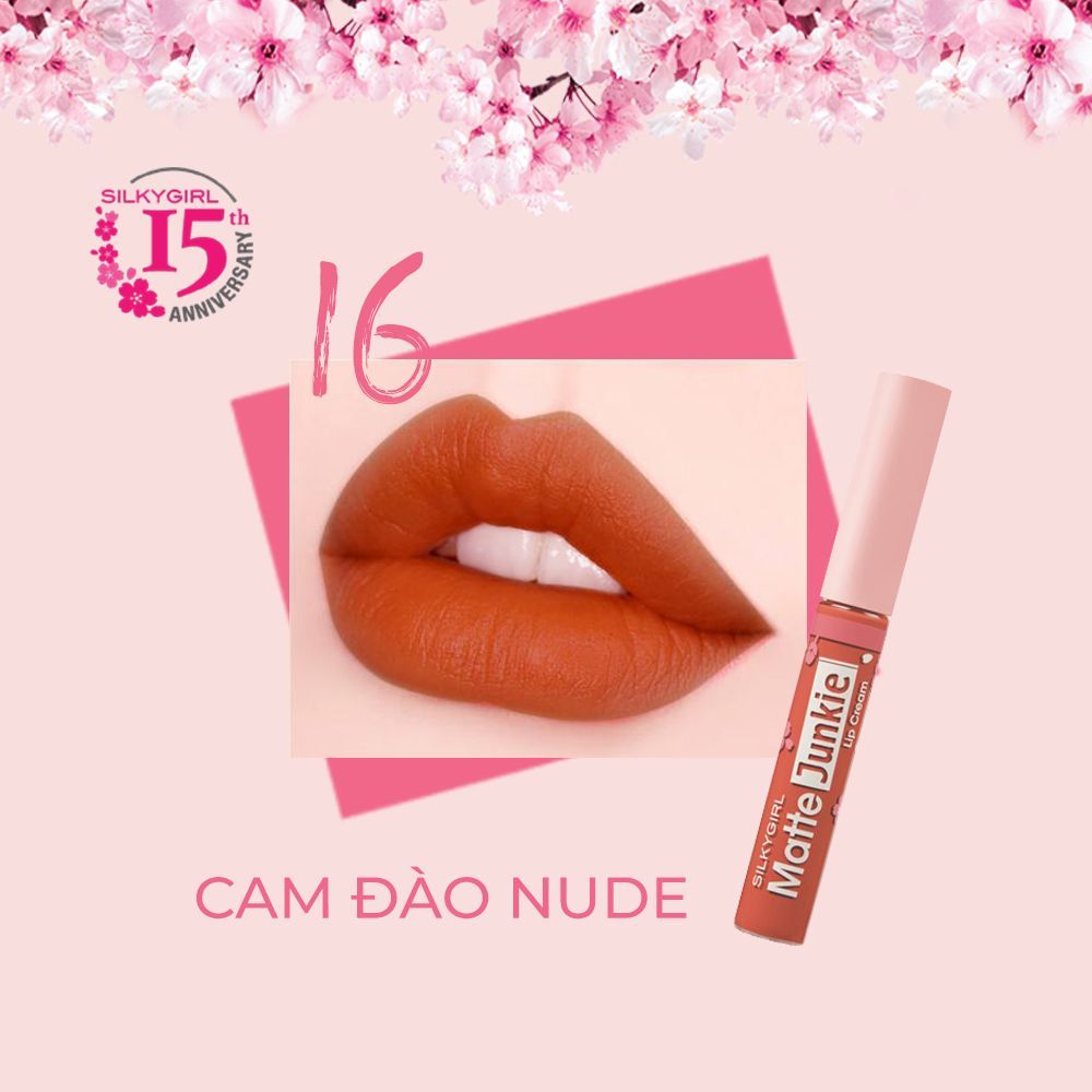 SON KEM LÌ MATTE JUNKIE 16 BLOOM - CAM ĐÀO NUDE