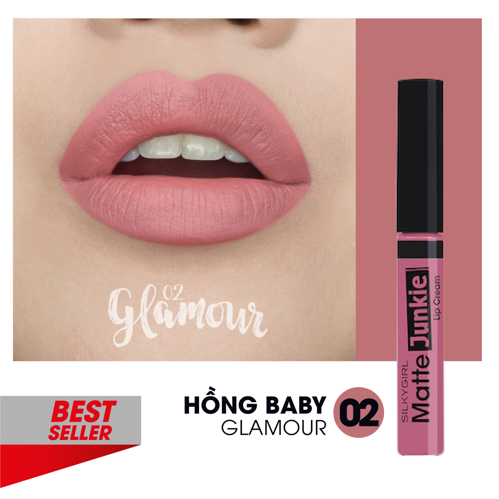 Son kem Silkygirl Matte Junkie Lip Cream - 09 Rouge