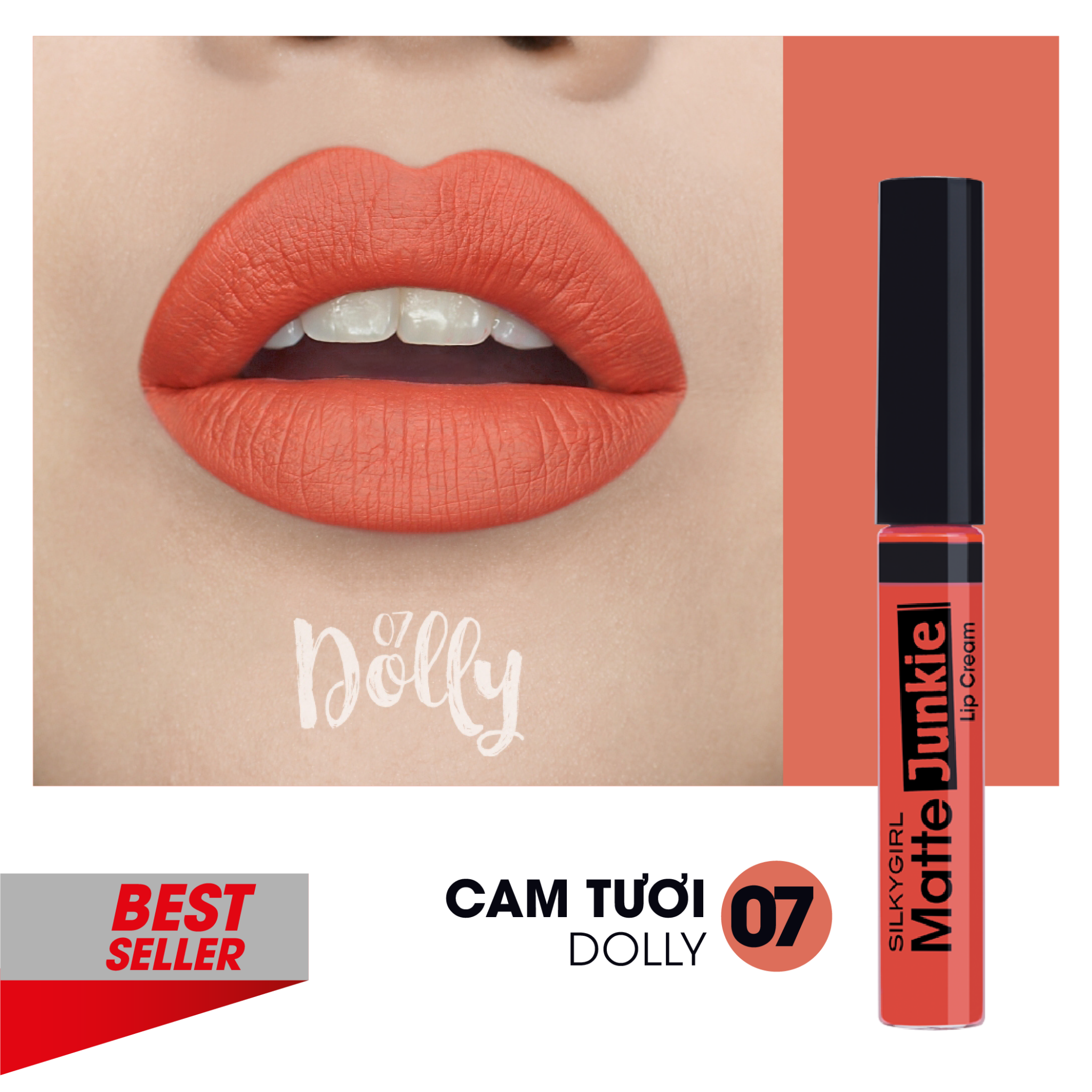 Son kem Silkygirl Matte Junkie Lip Cream - 05 Vixen