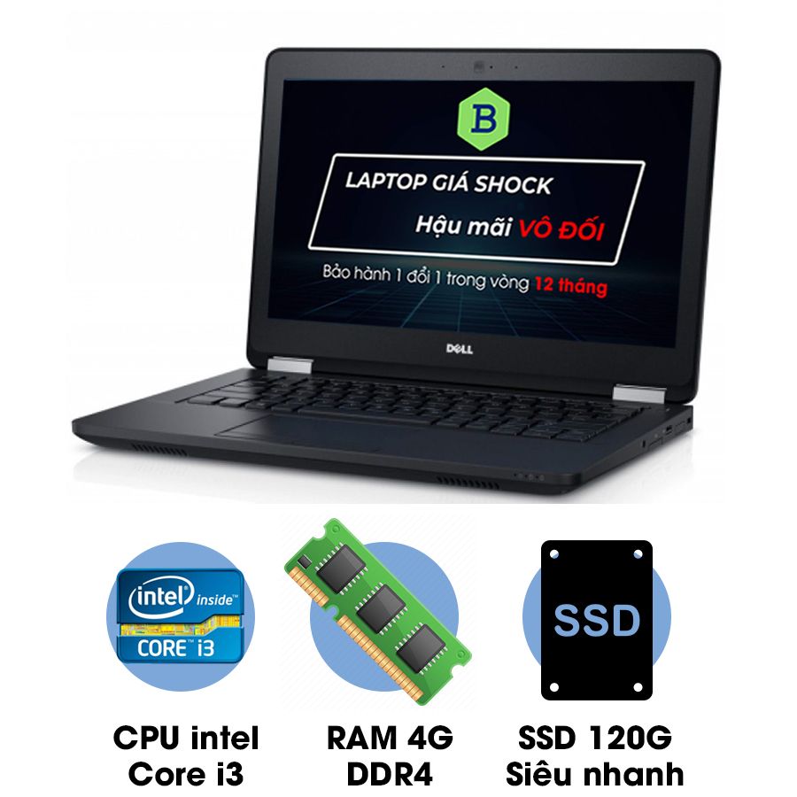 Laptop cũ Dell Latitude E5270 Core i3 6100