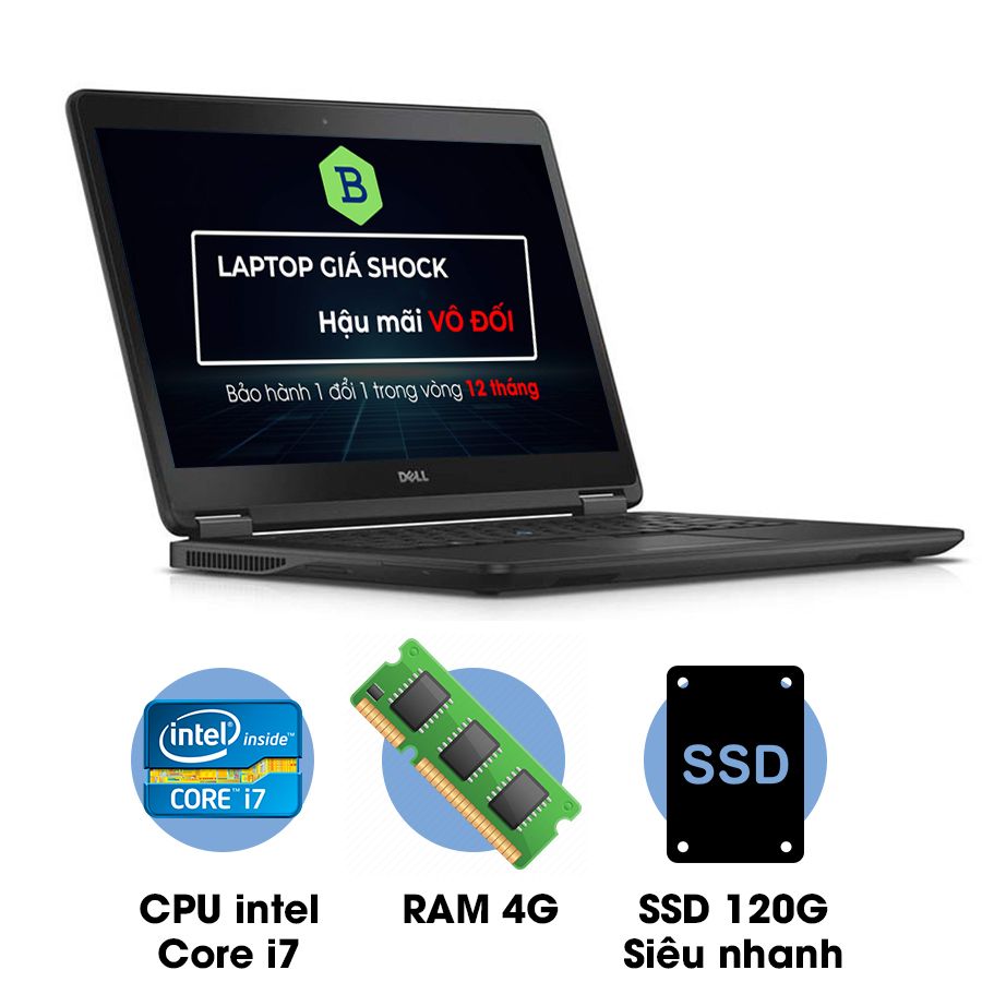 Laptop cũ Dell Latitude E7450 Core i7-5500U