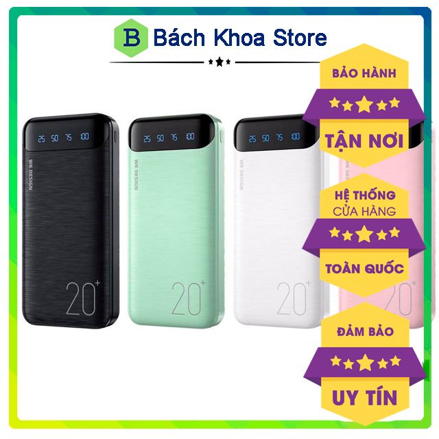 Sạc dự phòng 20000mAh WK WP-163 Sạc dự phòng 20000mAh WK WP-163