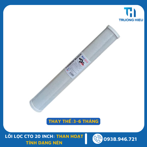 Lõi Lọc Thô CTO 20 inch (Lõi Than Nén)