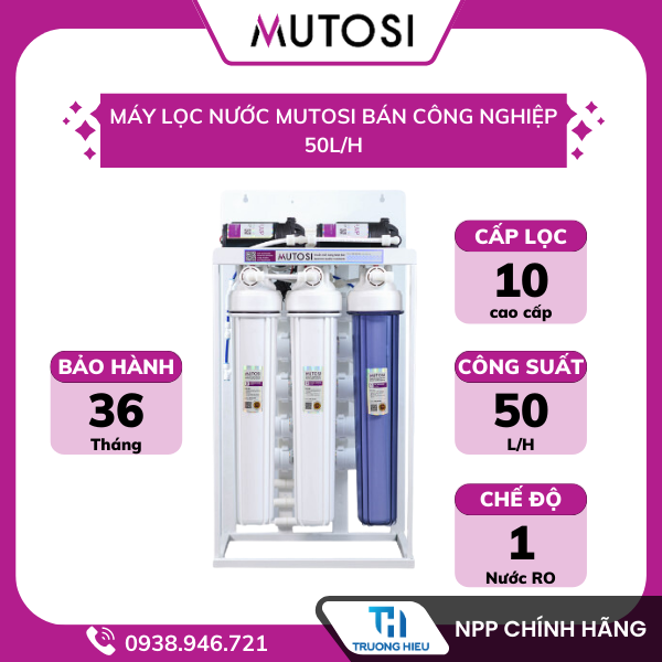 Máy lọc nước bán công nghiệp Mutosi 50L/H
