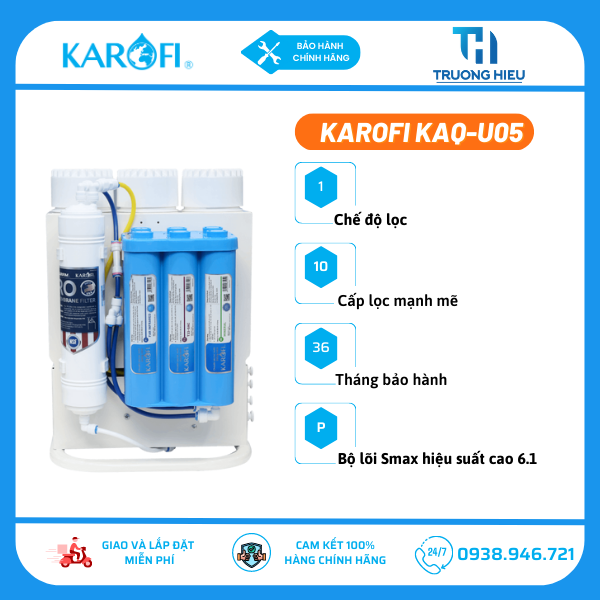 Máy Lọc Nước Để Gầm Karofi KAQ-U05