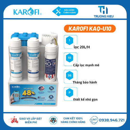 Máy Lọc Nước Để Gầm Karofi KAQ-U10