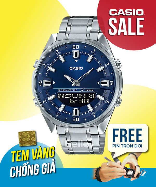 Đồng hồ Casio Nam AMW-830D-2A chính hãng, giá rẻ, Thay Pin Trọn Đời