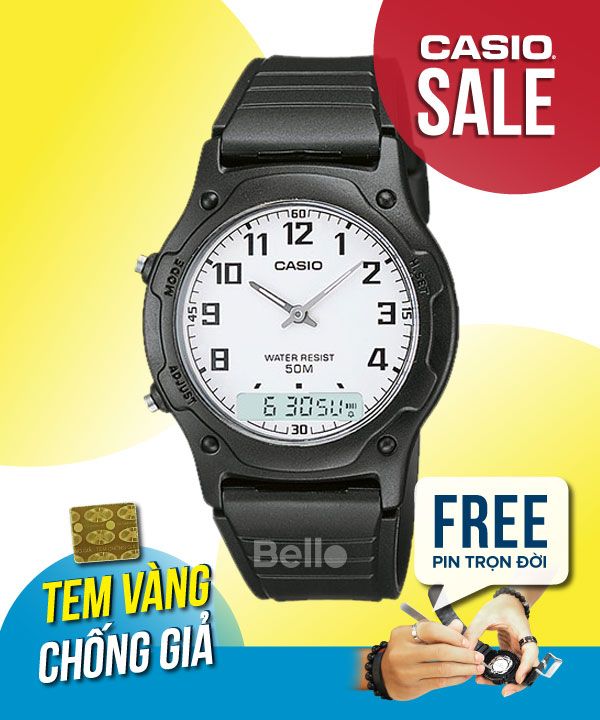 Đồng hồ Casio Nam AW-49H-7B chính hãng, giá rẻ, Thay Pin Trọn Đời