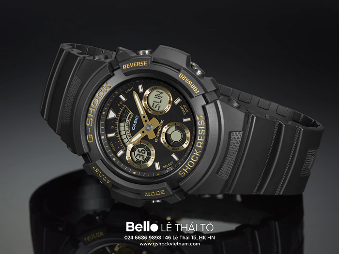 AW-591GBX-1A9 - Đồng hồ Casio G-Shock chính hãng - Được tạo điểm nhất bằng màu vàng