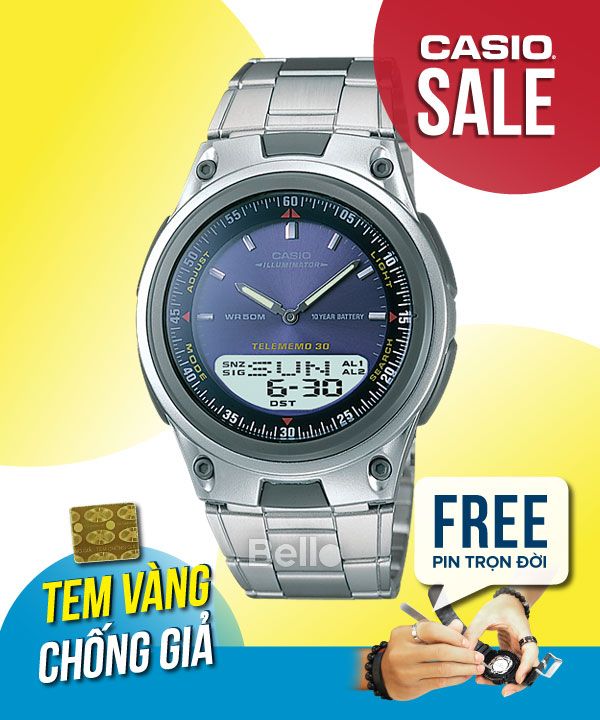 Đồng hồ Casio Nam AW-80D-2A chính hãng, giá rẻ, Thay Pin Trọn Đời