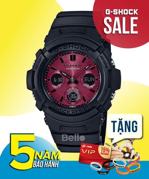 AWR-M100SAR-1A | G-Shock Black & Red Adrenaline | Đồng hồ Nam Chính Hãng