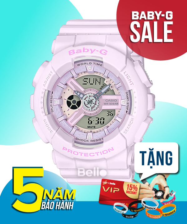  [Pin Miễn Phí Trọn Đời] BA-110-4A2 - Đồng hồ Casio Baby-G - Tem Vàng Chống Giả 