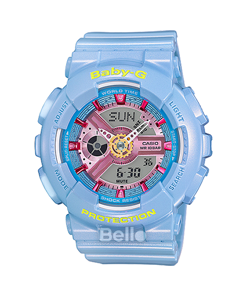 BA-110CA-2A - Đồng hồ Casio G-Shock chính hãng - Mặt xếp lớp tạo vẻ ngoài đa chiều, các chi tiết kim lại mang vẻ thanh lịch