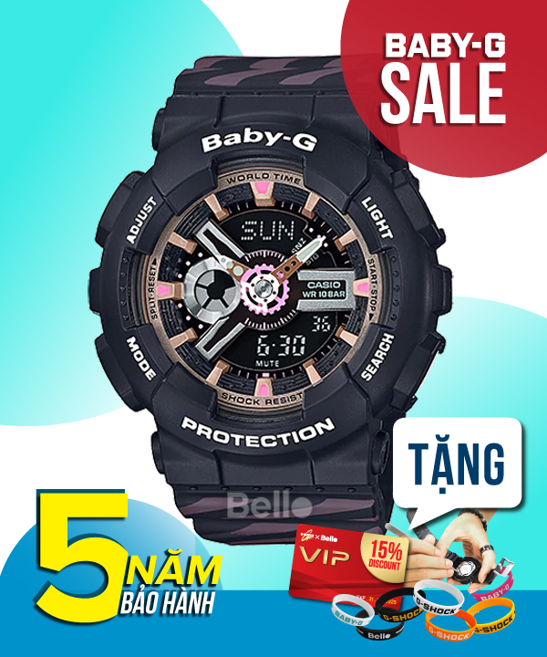 Baby-G BA-110CH-1A - Đồng hồ Casio Baby-G Chính hãng - G-Shock Nữ Giá rẻ