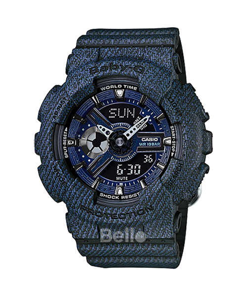 BA-110DC-2A1 - Đồng hồ Casio G-Shock chính hãng - Họa tiết vải jean năng động cá tính.