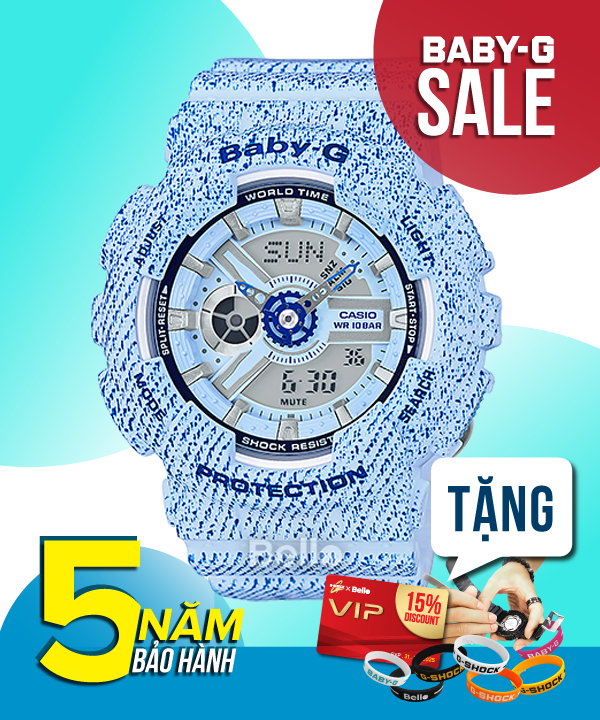 Baby-G BA-110DC-2A3 - Đồng hồ Casio Baby-G Chính hãng - G-Shock Nữ Giá rẻ