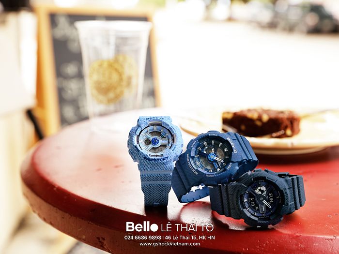 BA-110DC-2A1 - Đồng hồ Casio G-Shock chính hãng - Họa tiết vải jean năng động cá tính.
