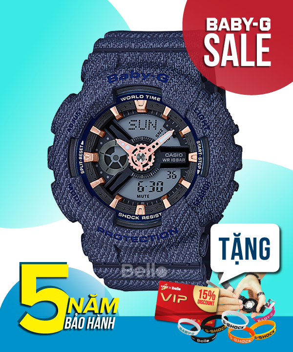 Baby-G BA-110DE-2A1 - Đồng hồ Casio Baby-G Chính hãng - G-Shock Nữ Giá rẻ
