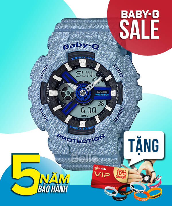 Baby-G BA-110DE-2A2 - Đồng hồ Casio Baby-G Chính hãng - G-Shock Nữ Giá rẻ