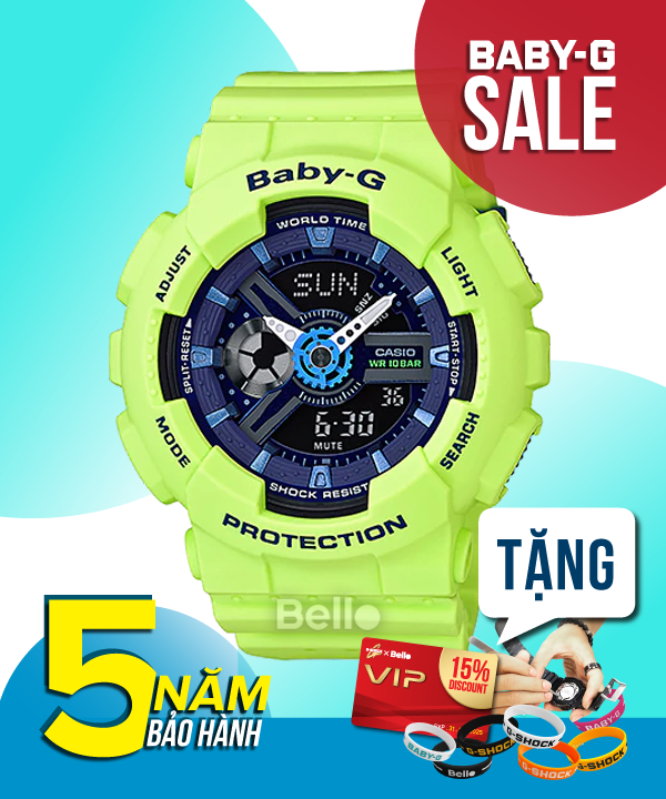 Baby-G BA-110PP-3A - Đồng hồ Casio Baby-G Chính hãng - G-Shock Nữ Giá rẻ
