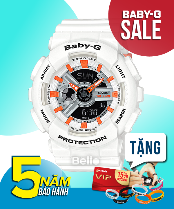 Baby-G BA-110PP-7A2 - Đồng hồ Casio Baby-G Chính hãng - G-Shock Nữ Giá rẻ
