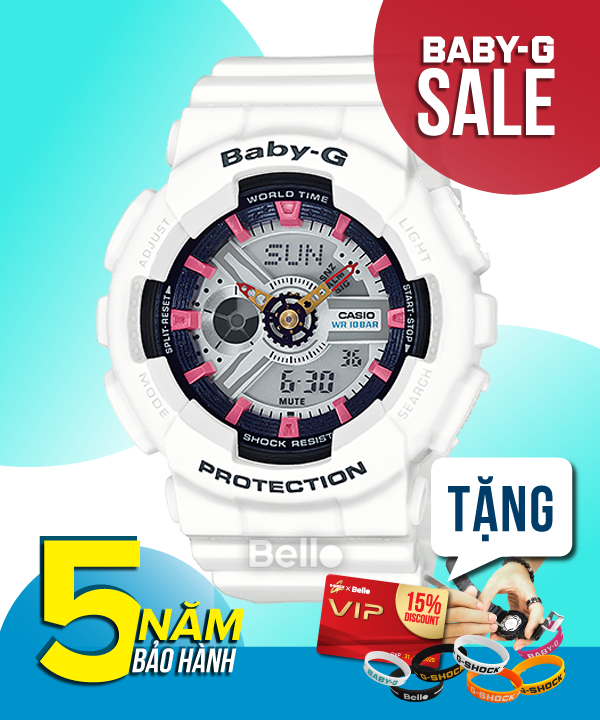 Baby-G BA-110SN-7A - Đồng hồ Casio Baby-G Chính hãng - G-Shock Nữ Giá rẻ