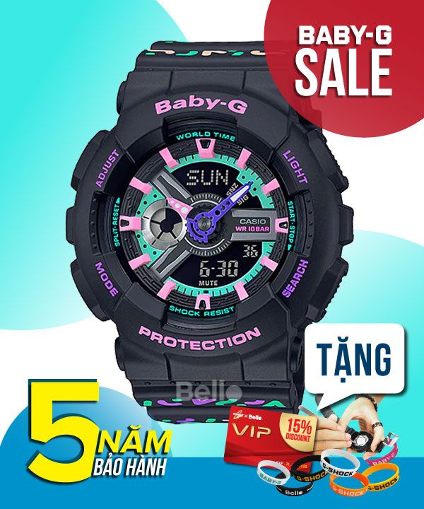 BA-110TH-1A - Đồng hồ Casio Baby-G Chính hãng - G-Shock Nữ Giá rẻ