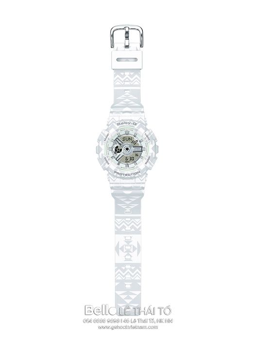BA-110TP-7A - Đồng hồ Casio G-Shock chính hãng - Vỏ và dây đeo có hoa văn bộ lạc và cổ điển