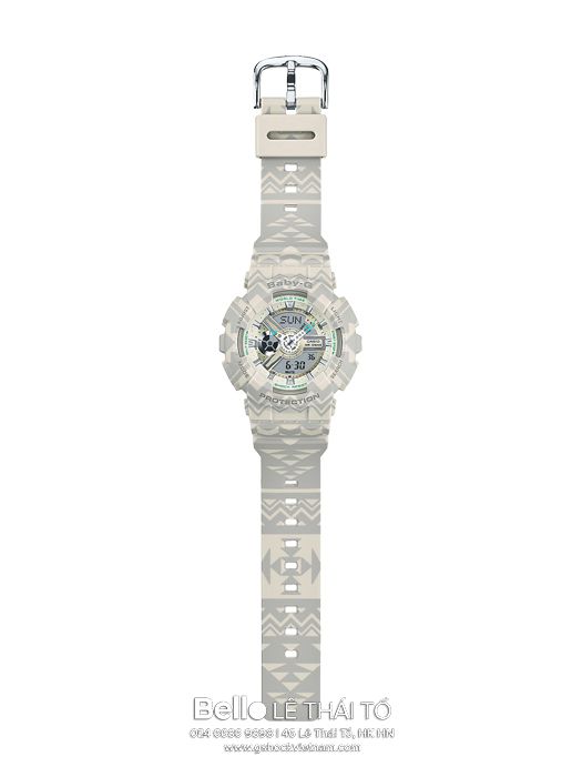 BA-110TP-8A - Đồng hồ Casio G-Shock chính hãng - Vỏ và dây đeo có hoa văn bộ lạc và cổ điển !