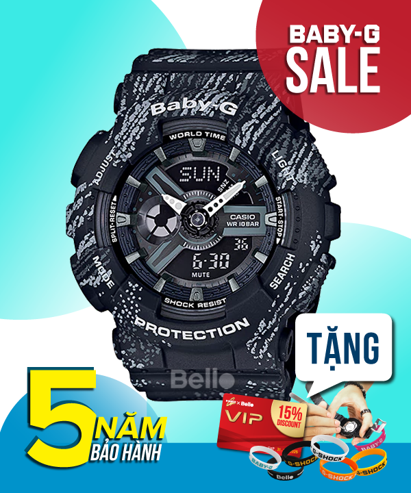 Baby-G BA-110TX-1A - Đồng hồ Casio Baby-G Chính hãng - G-Shock Nữ Giá rẻ