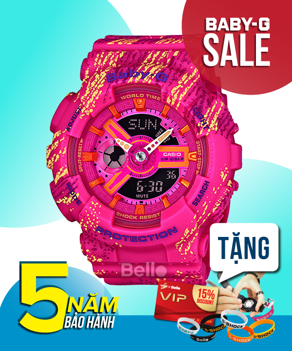 Baby-G BA-110TX-4A - Đồng hồ Casio Baby-G Chính hãng - G-Shock Nữ Giá rẻ