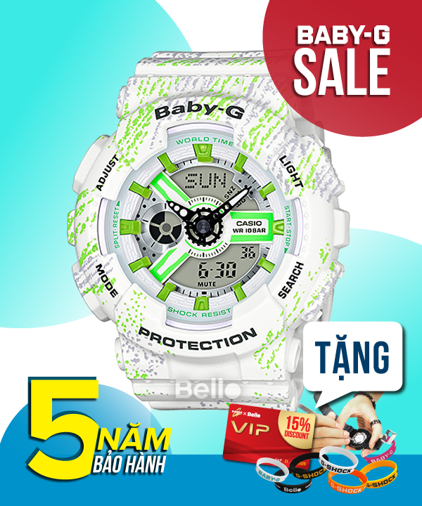 Baby-G BA-110TX-7A - Đồng hồ Casio Baby-G Chính hãng - G-Shock Nữ Giá rẻ
