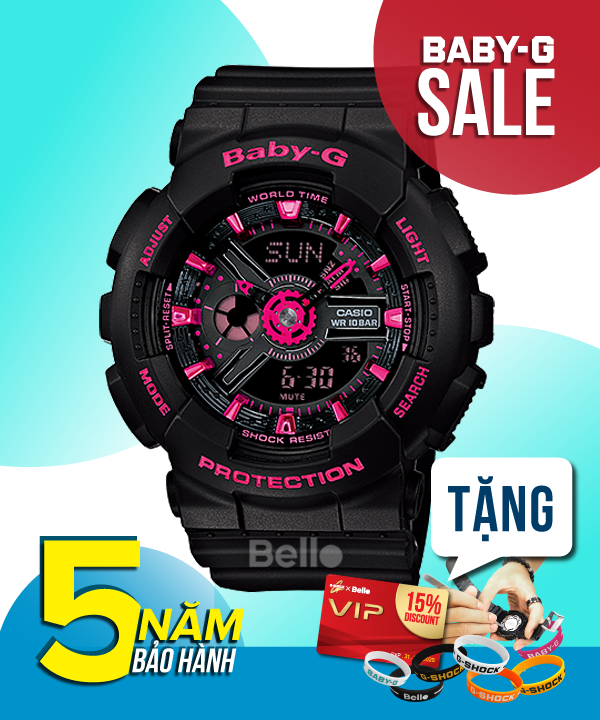 Baby-G BA-111-1A - Đồng hồ Casio Baby-G Chính hãng - G-Shock Nữ Giá rẻ