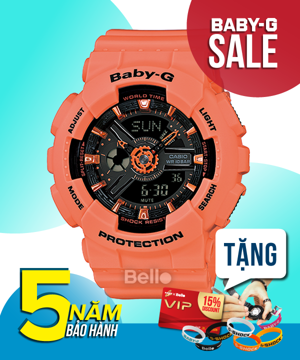 Baby-G BA-111-4A2 - Đồng hồ Casio Baby-G Chính hãng - G-Shock Nữ Giá rẻ