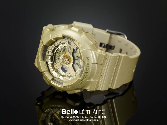BA-111-9A - Đồng hồ Casio G-Shock chính hãng - Dây, vỏ và mặt một màu cơ bản, đồng hồ thiết kế ôm sát.